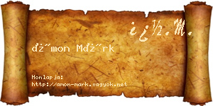 Ámon Márk névjegykártya