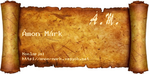 Ámon Márk névjegykártya