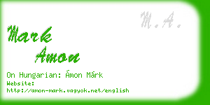 mark amon business card